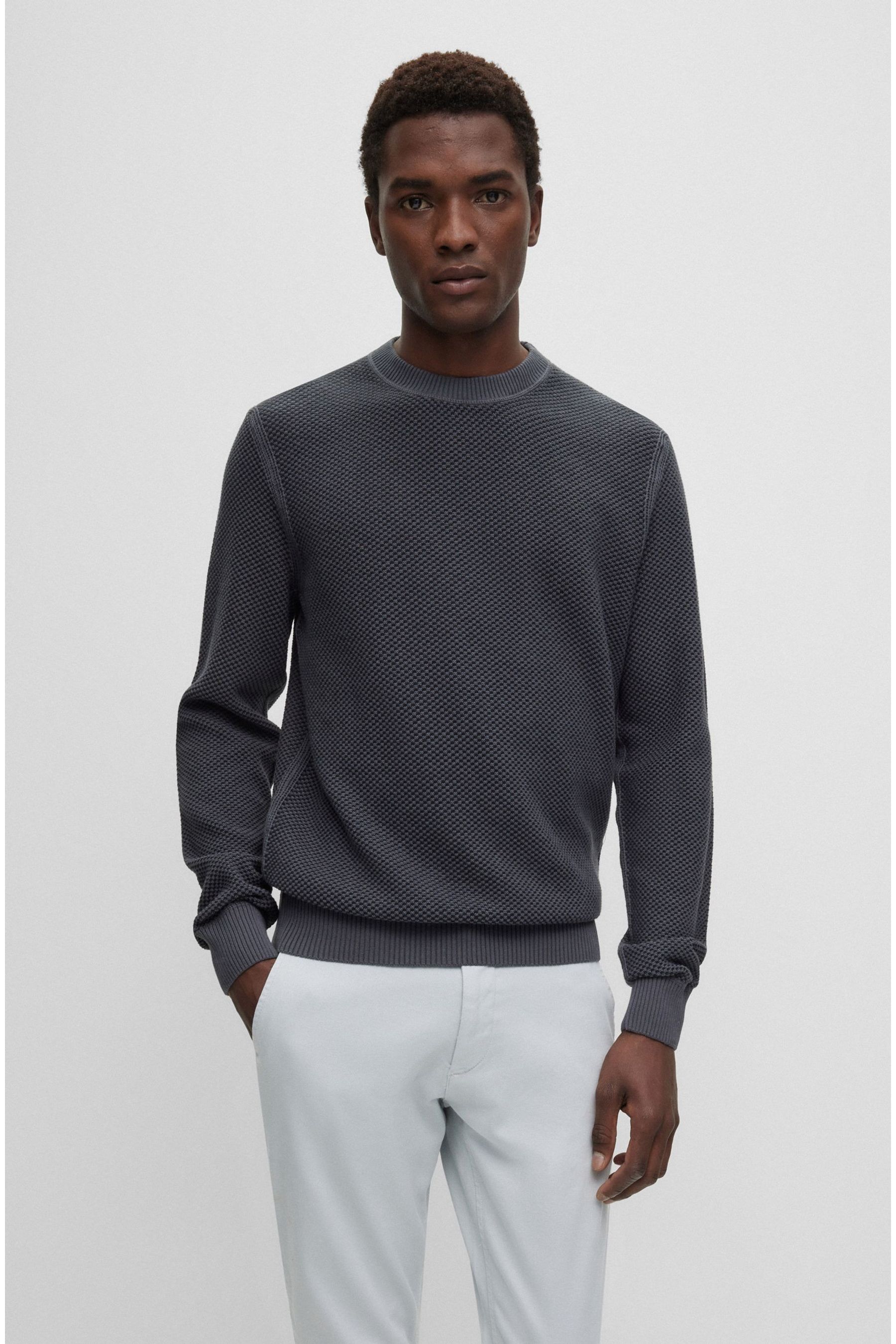 Boss grey jumper discount
