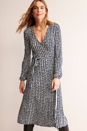 Boden Blue Joanna Jersey Midi Wrap Dress - Image 1 of 5