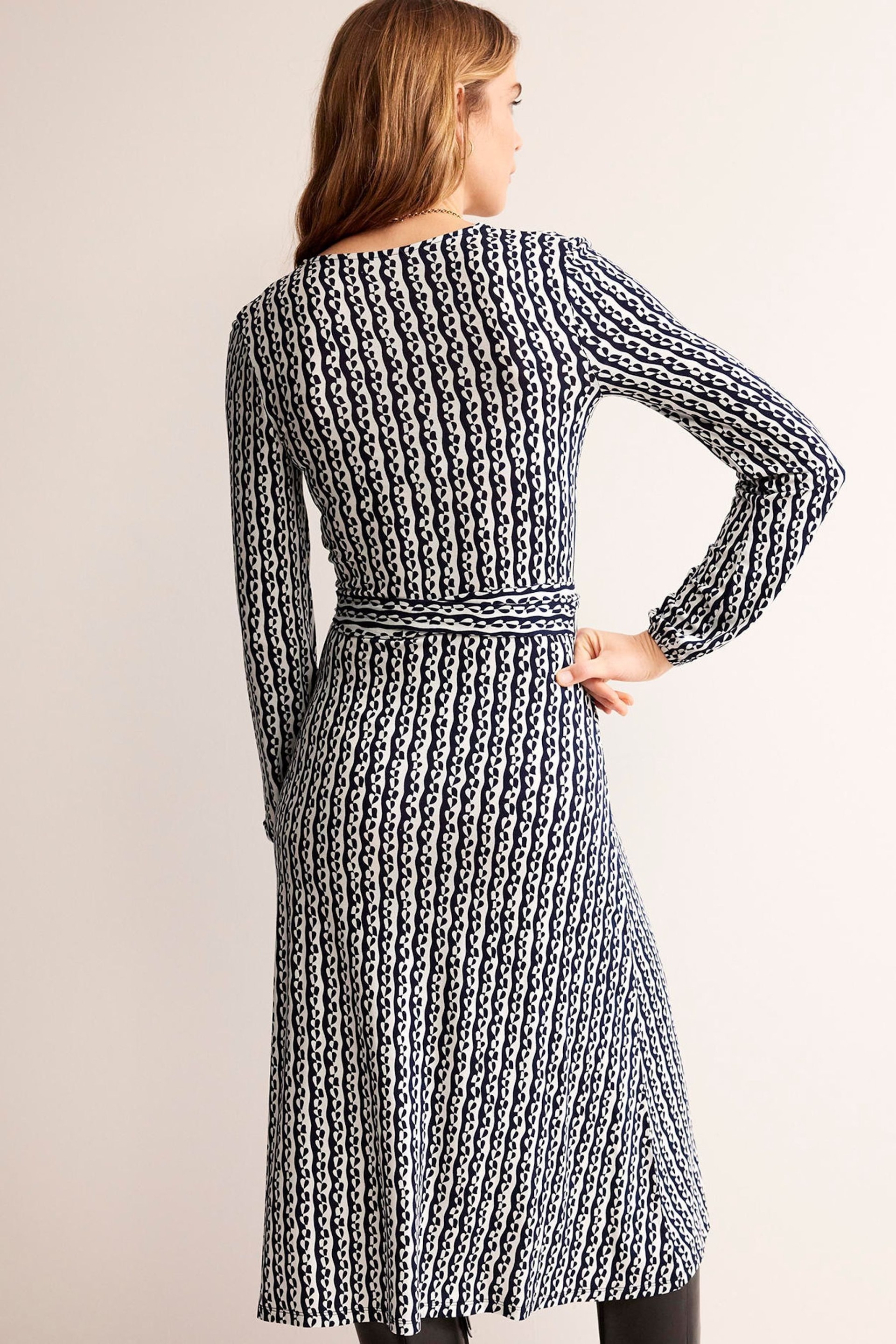 Boden Blue Joanna Jersey Midi Wrap Dress - Image 3 of 5