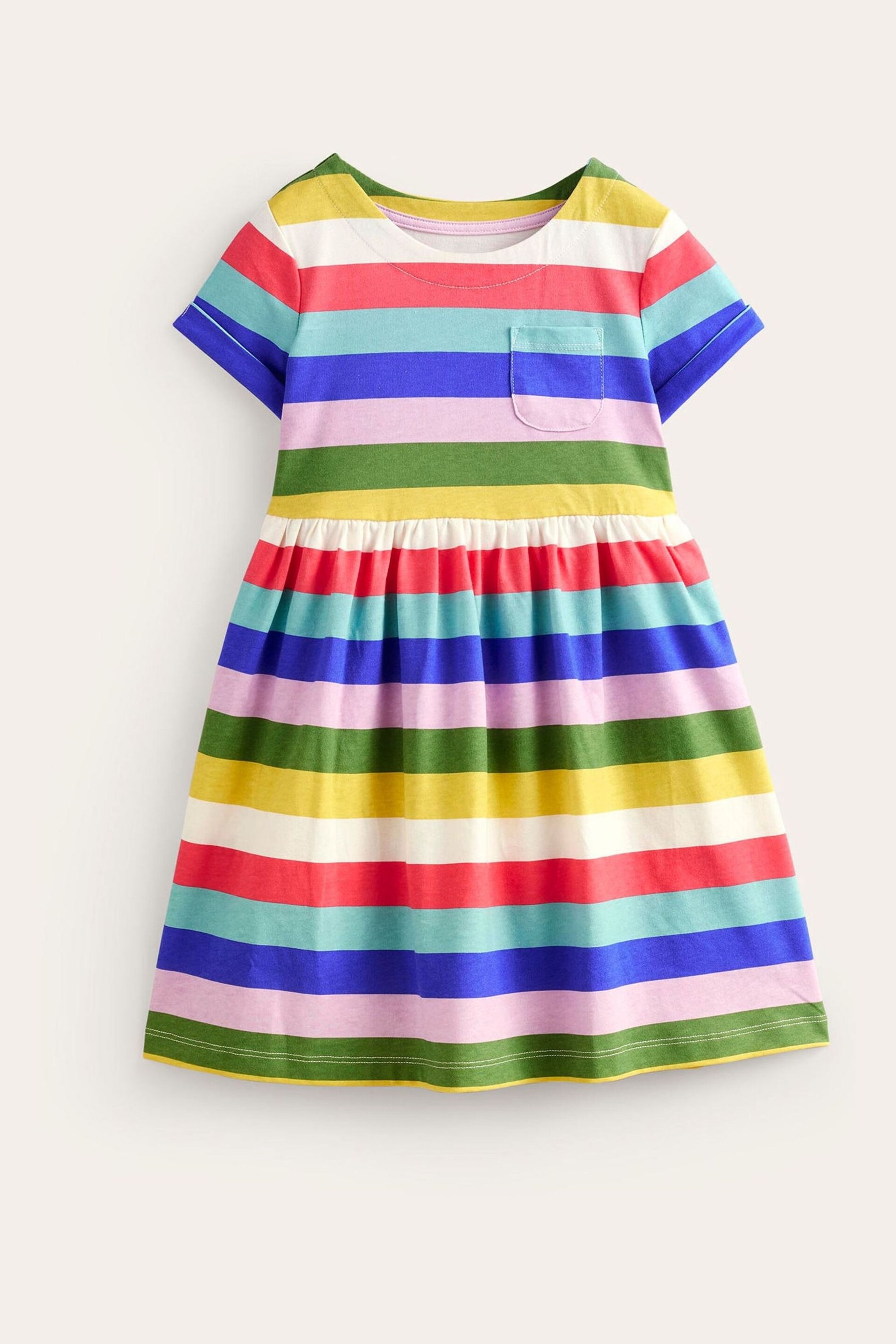 Boden Yellow Short-sleeved Fun Jersey Dress - Image 1 of 3