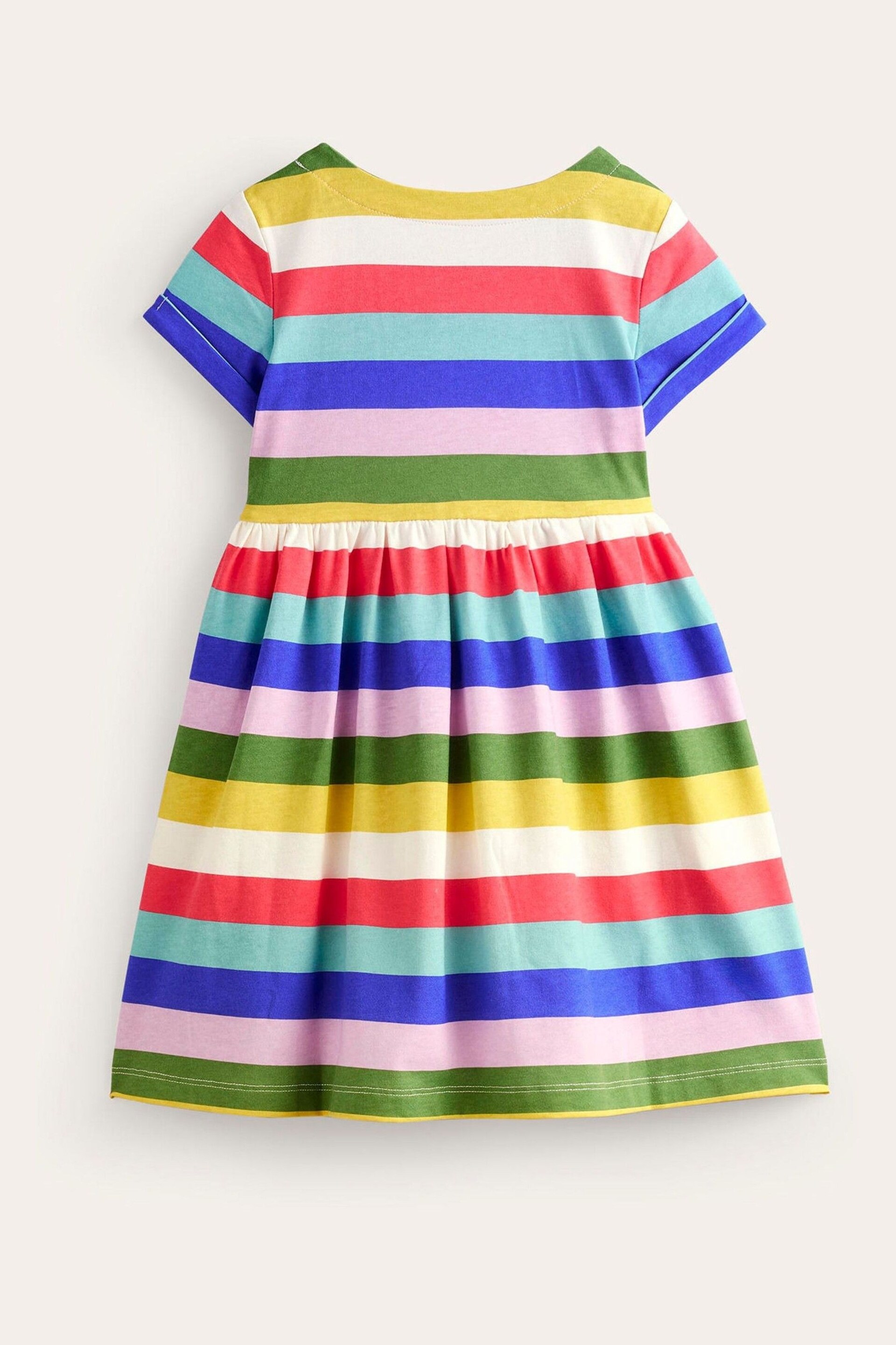 Boden Yellow Short-sleeved Fun Jersey Dress - Image 2 of 3