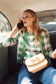 Boden Green Gingham Cardigan - Image 1 of 7