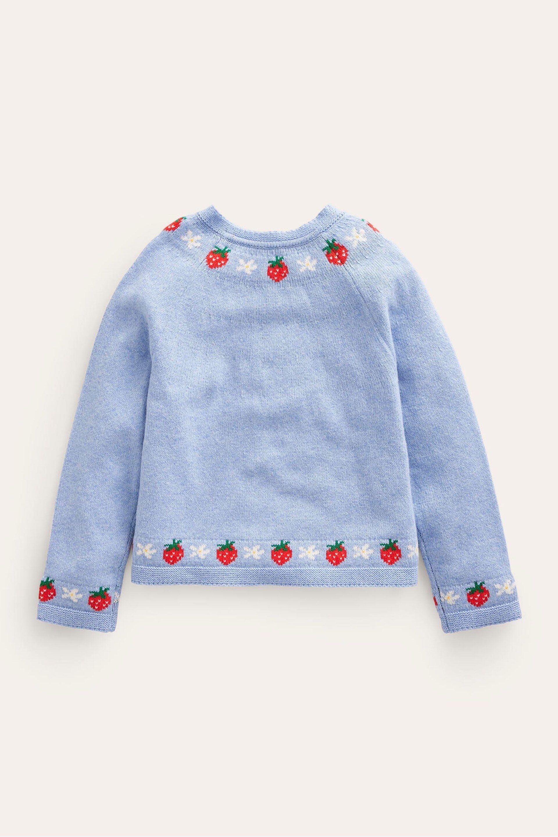 Boden Blue Chick Embroidered Cardigan - Image 2 of 3