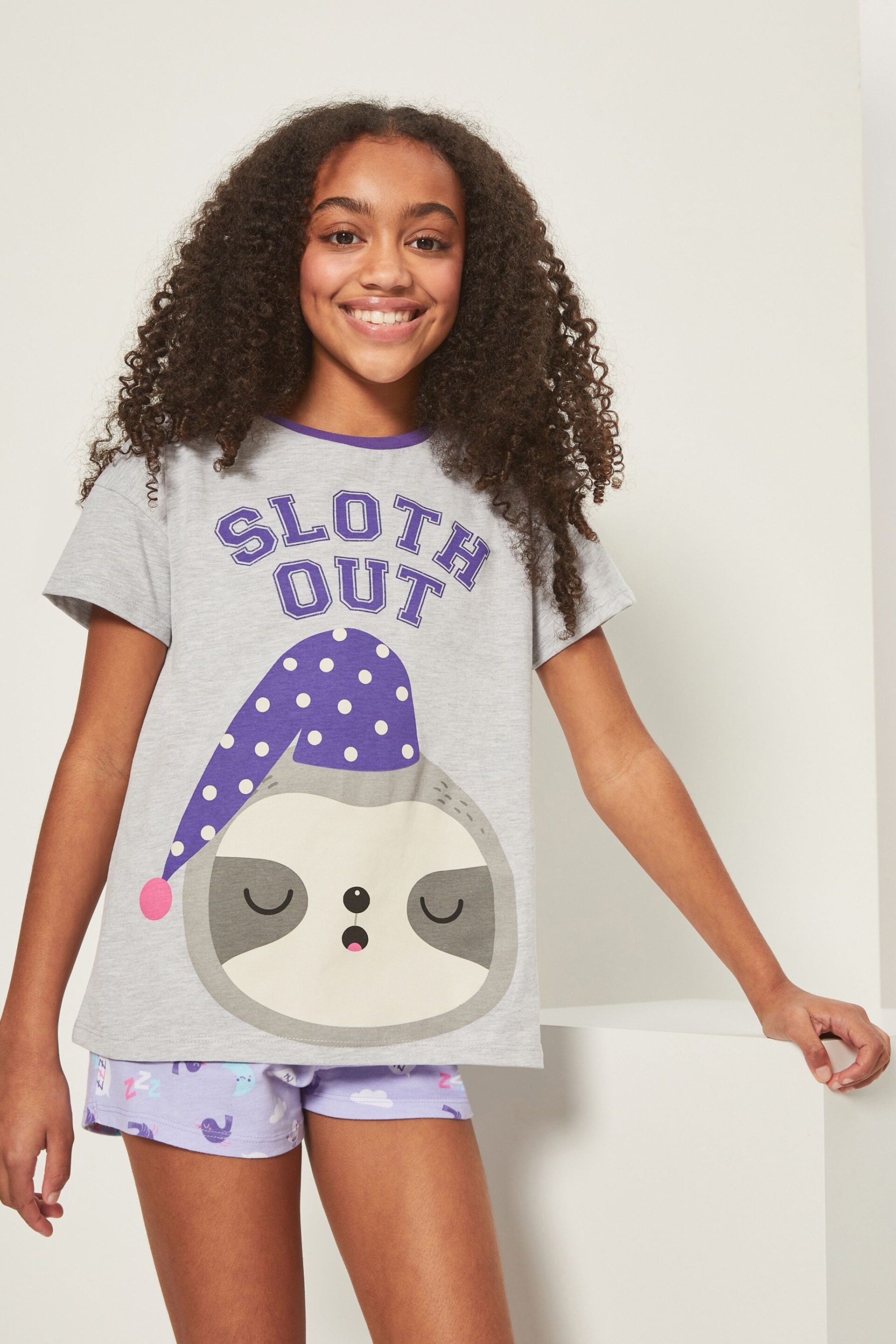 Harry Bear Grey Sloth Out Animal Pyjamas - Image 1 of 4