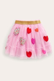 Boden Red Heart Tulle Appliqué Skirt - Image 2 of 4