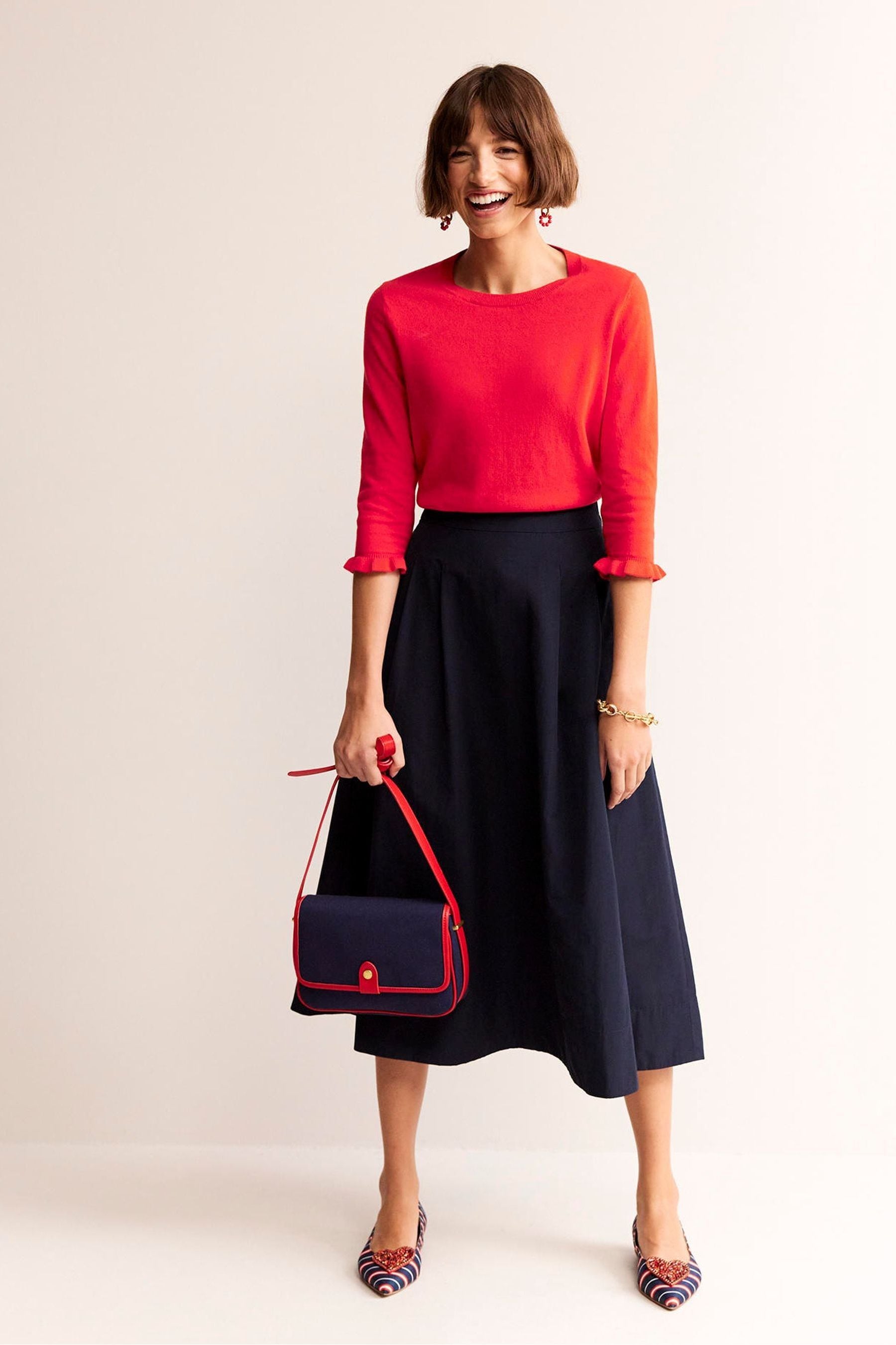Red frill jumper store