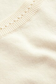 Boden Cream Catriona Crew Neck Cotton Tank - Image 6 of 6