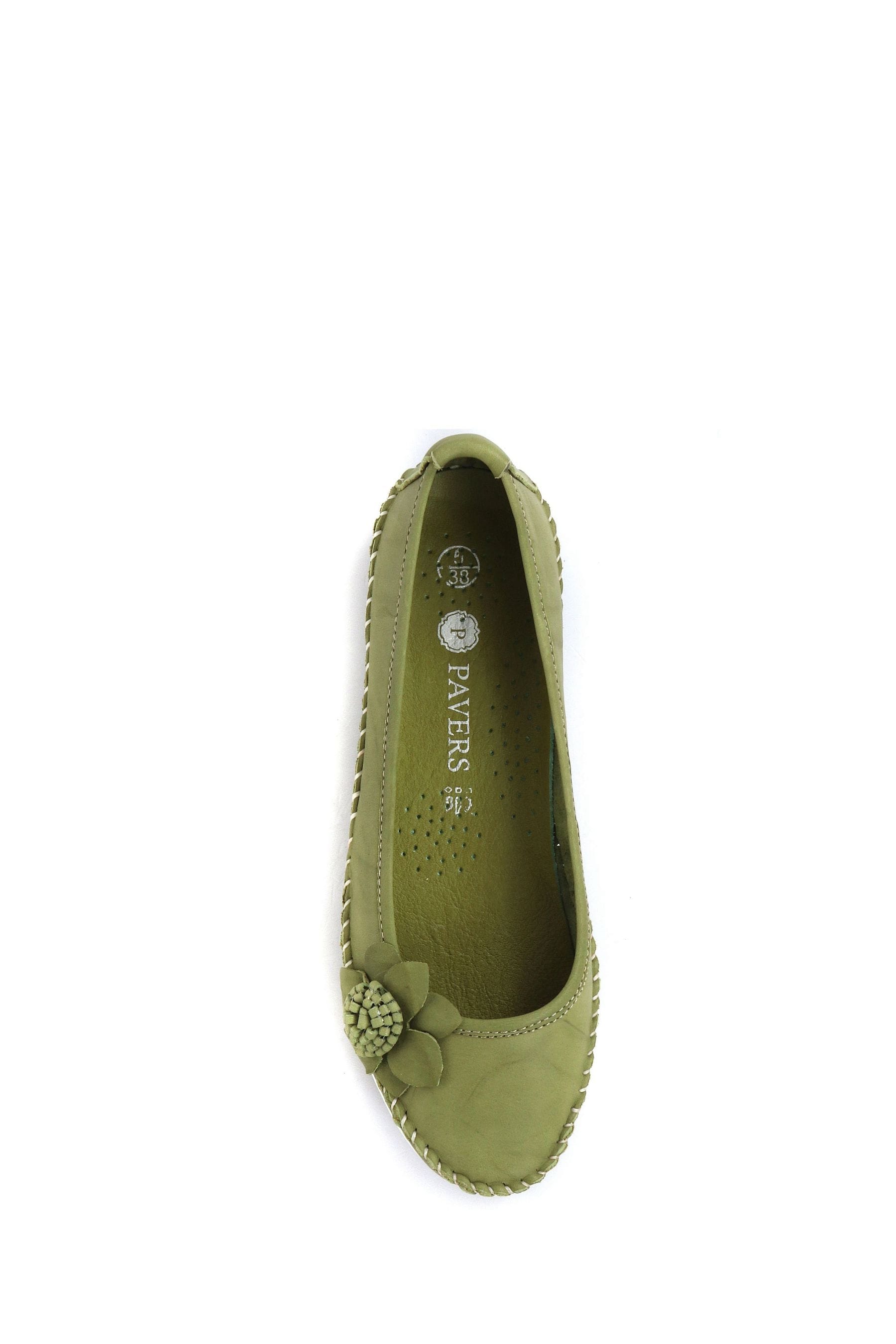 Buy Pavers Ladies Wide Fit Casual Leather Flat Pumps from Next Ireland