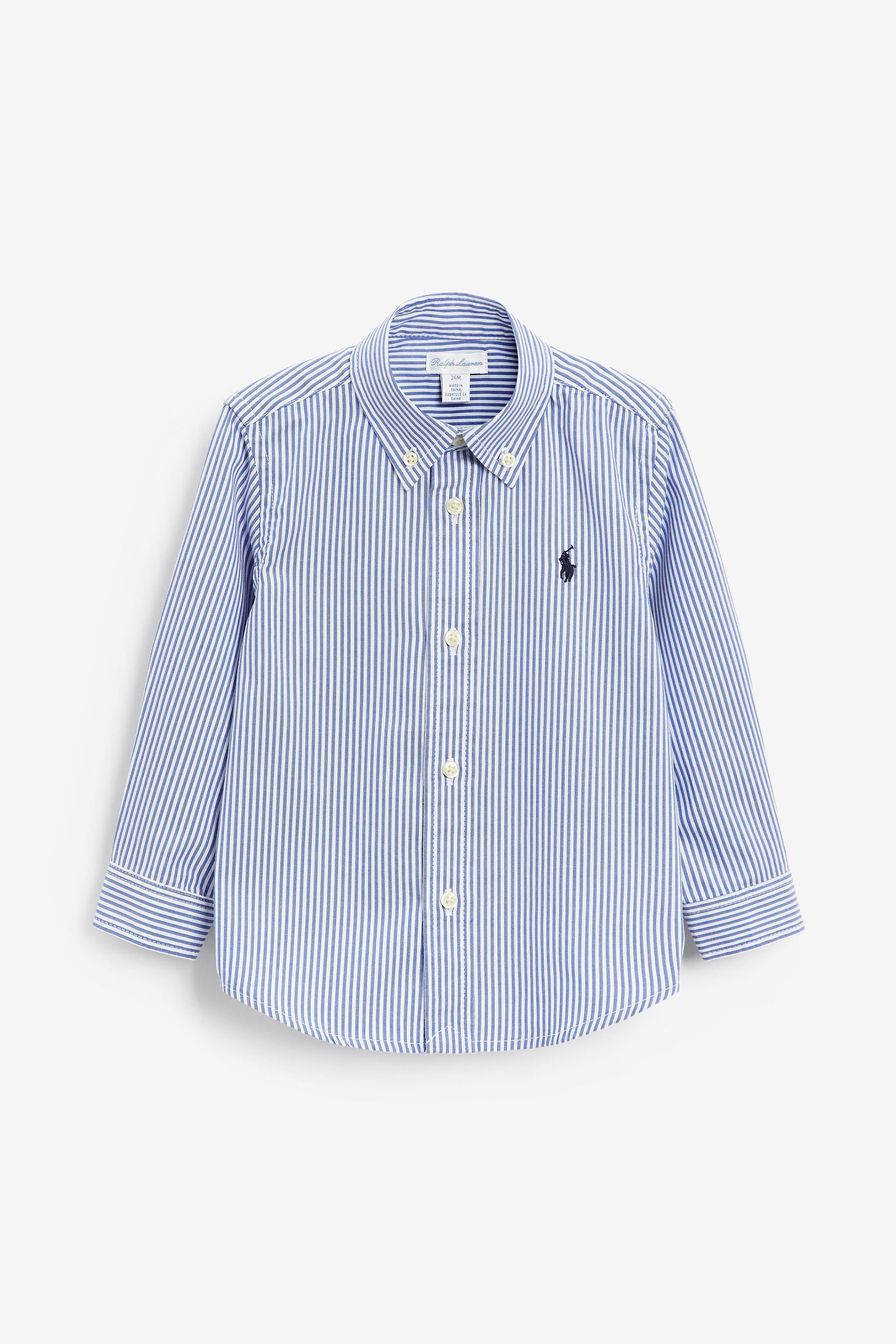 Buy Polo Ralph Lauren Baby Blue White Stripe Oxford 100 Cotton Shirt from the Next UK online shop