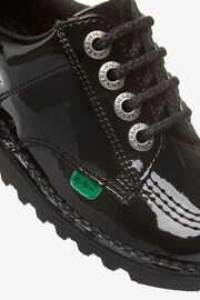 Kickers Youth Kick Lo Patent Leather Black Shoes - Image 3 of 3