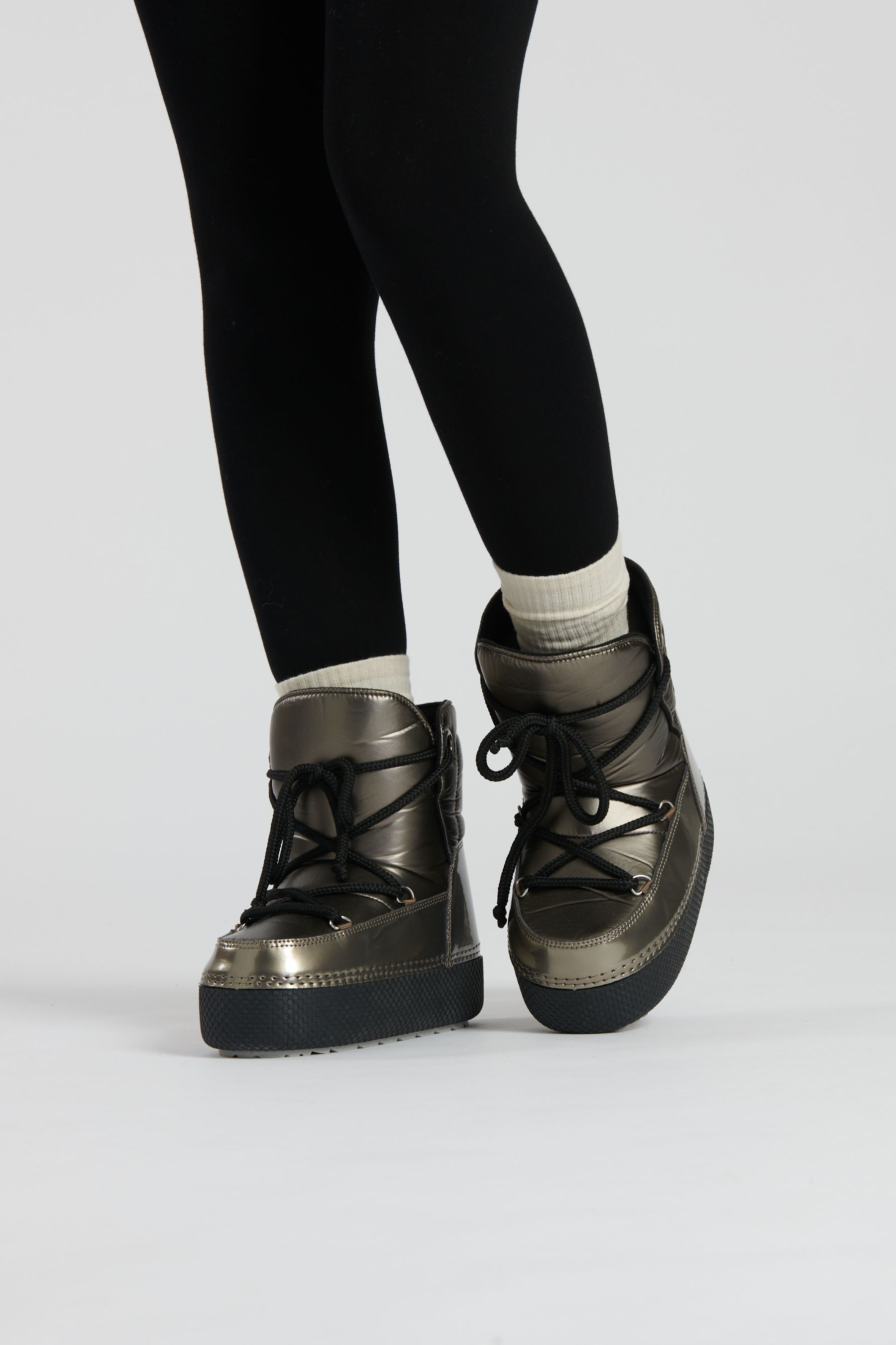 Buy South Beach Green Metallic Padded Snow Boots from Next Luxembourg