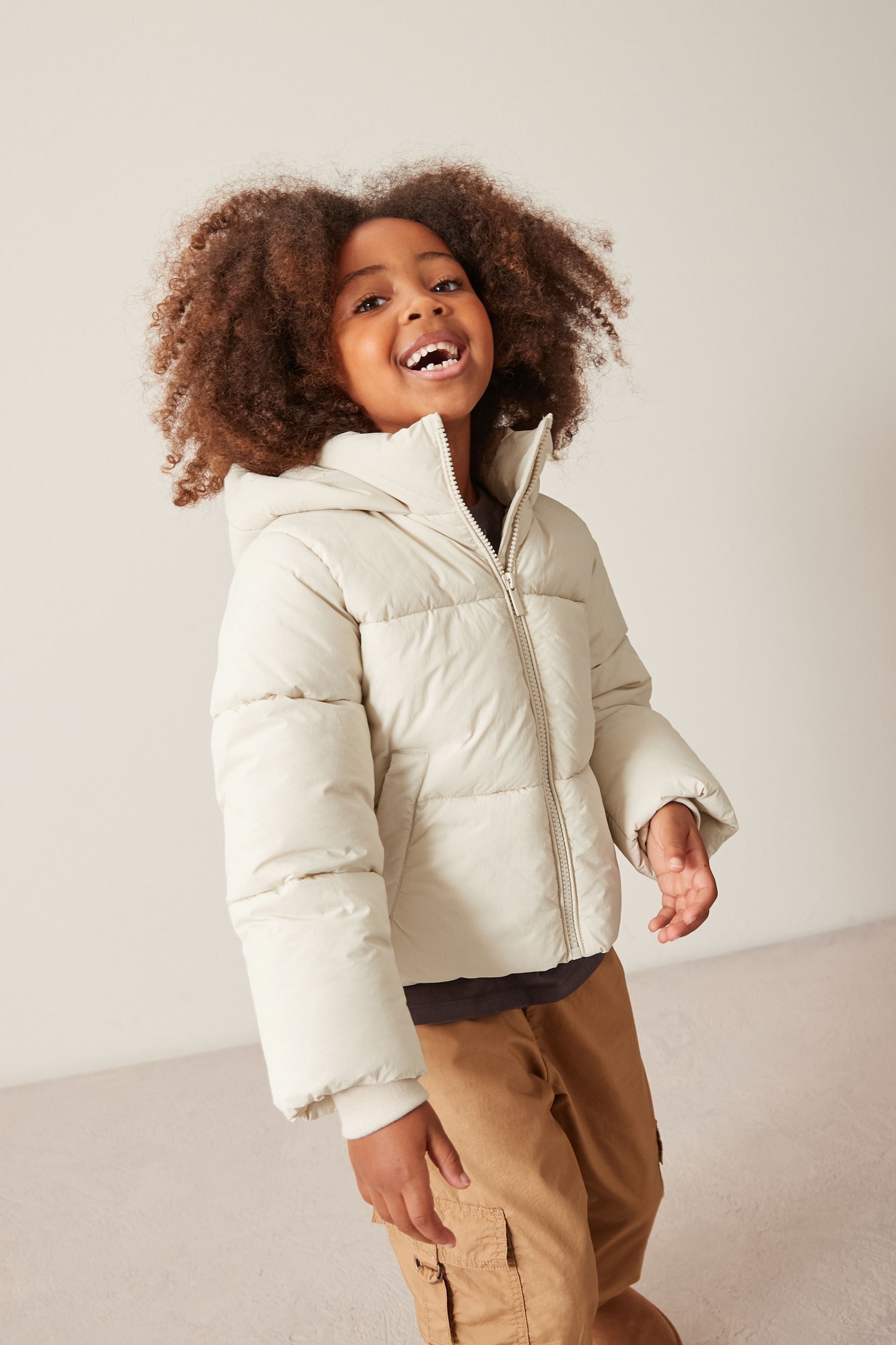 Cropped padded coat outlet