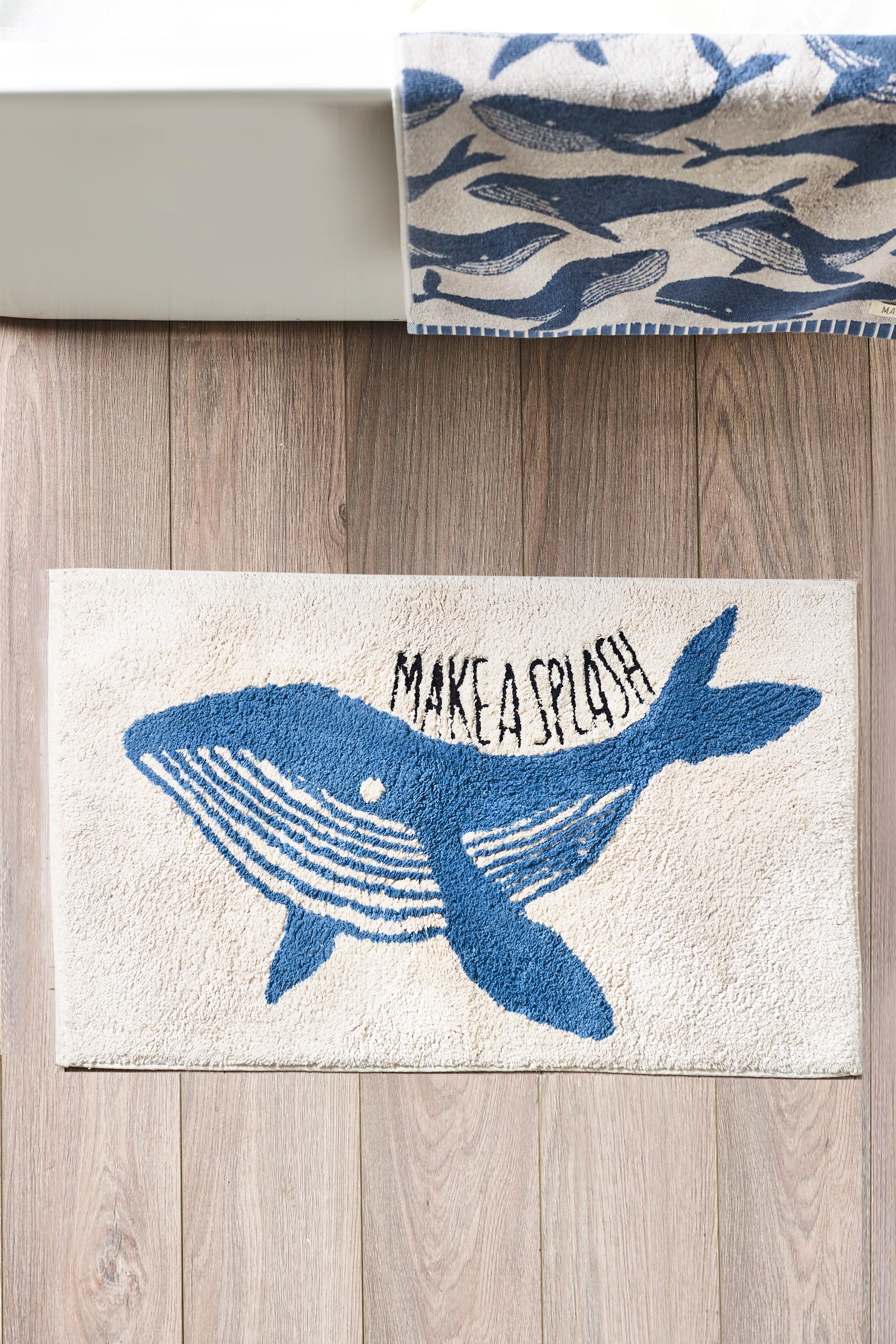 Whale bath mat store