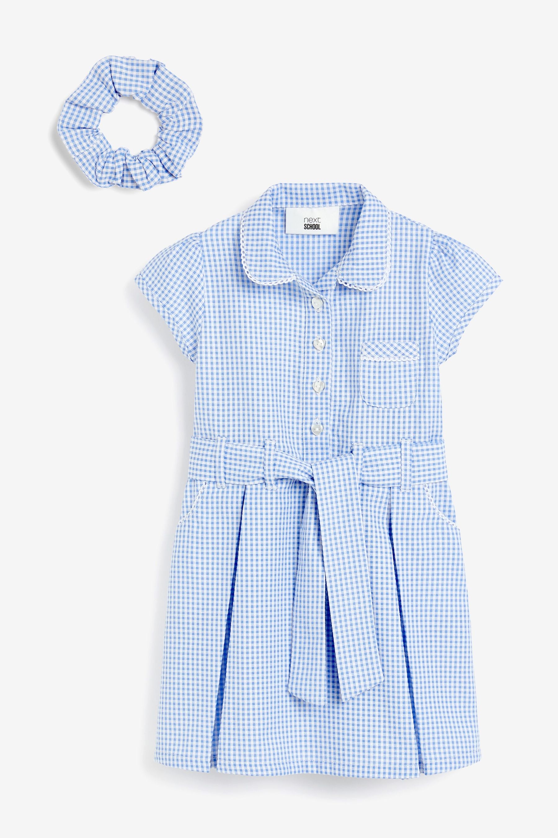 Baby blue gingham dress sale