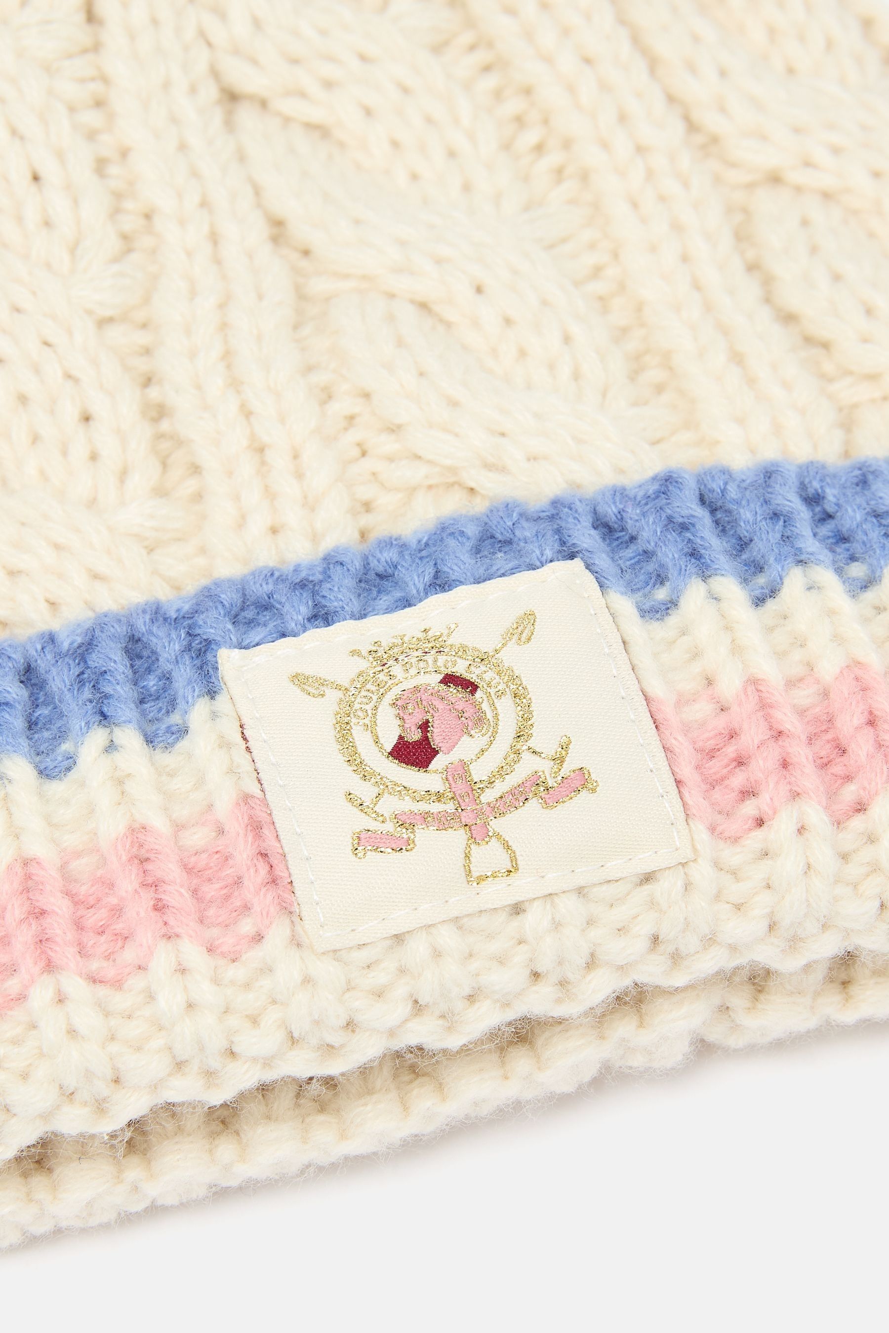 Joules cream bobble hat hot sale