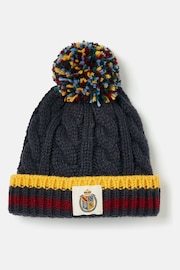 Joules Everest Navy Bobble Hat - Image 1 of 3