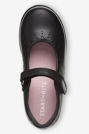 Start-Rite Black Leather Mary Jane Smart School Shoes - F Fit - Image 3 of 8