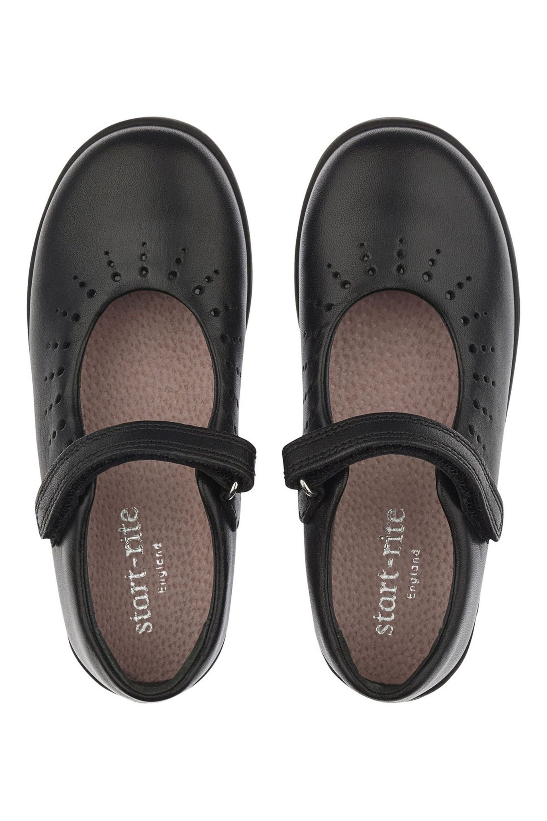 Start-Rite Black Leather Mary Jane Smart School Shoes - F Fit - Image 4 of 8