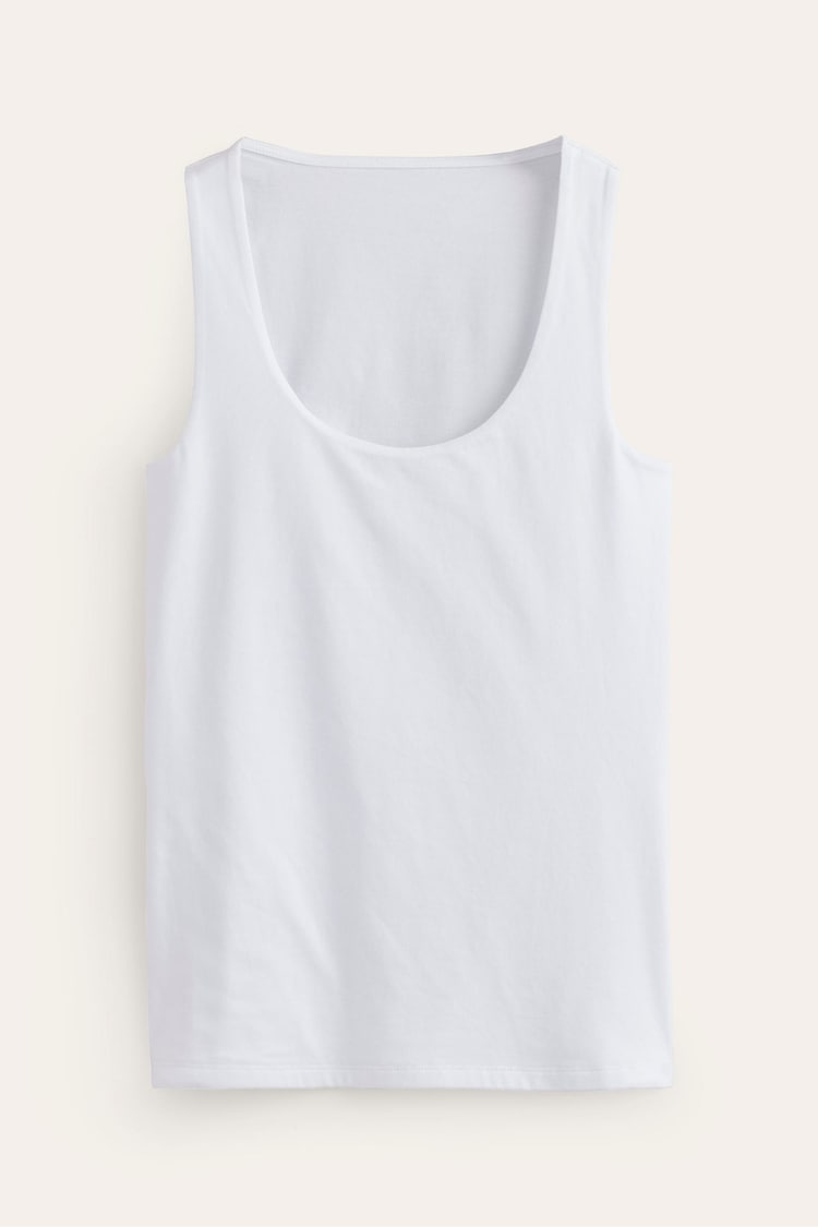 Boden White Double Layer Scoop Neck Vest - Image 5 of 5