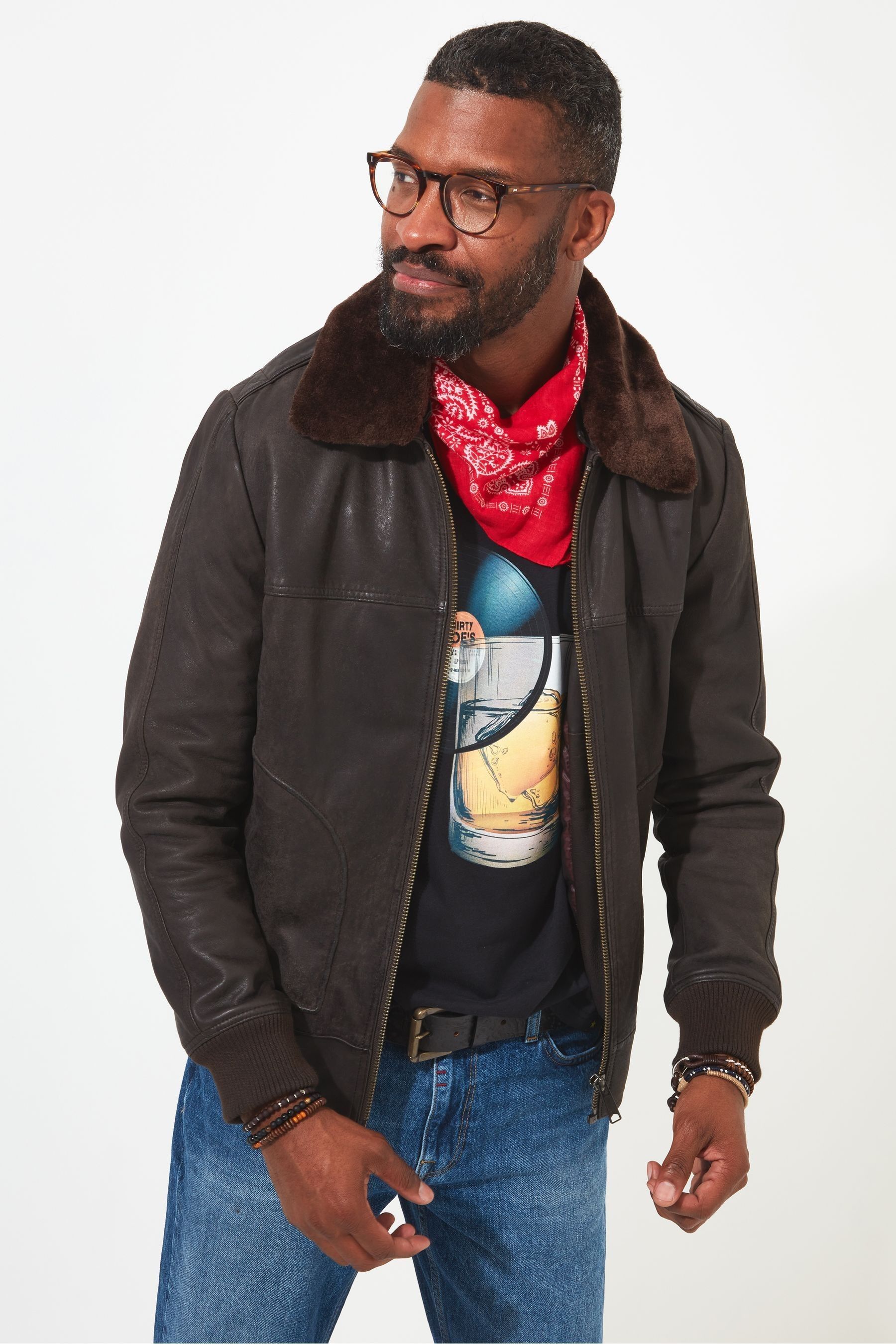 Joe browns leather jacket clearance