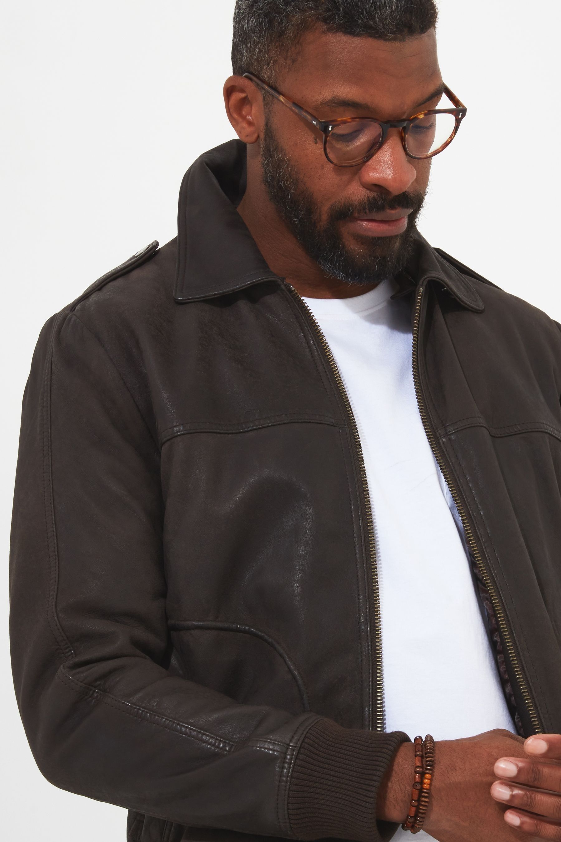 Joe browns mens leather jacket online