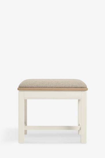 Chalk White Hampton Painted Oak Collection Luxe Stool