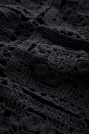 Black Long Sleeve Crochet Top - Image 7 of 7