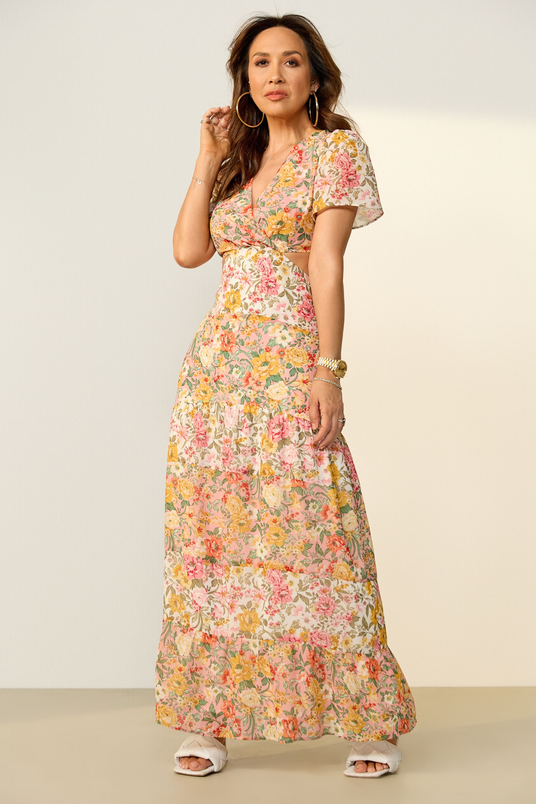 Myleene klass floral maxi dress top