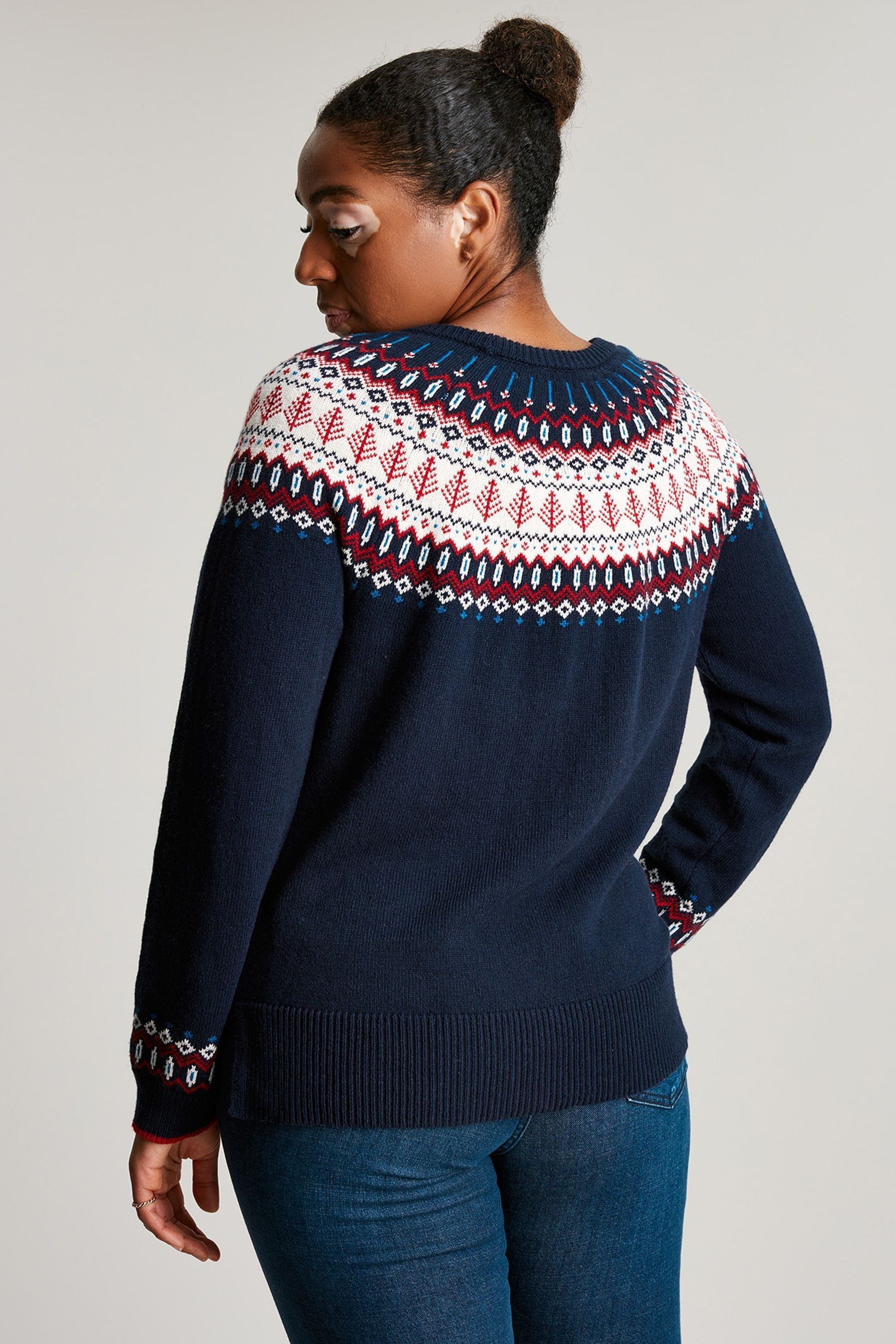 Buy Joules Navy Blue Lyra Family Festive Fair Isle Jumper from Next Luxembourg
