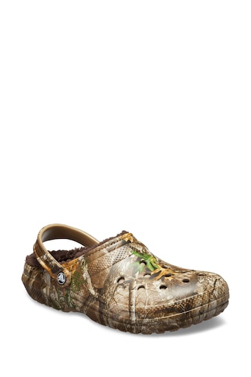 Crocs Classic Realtree Edge Lined Brown Clogs