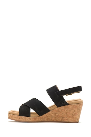 Hush Puppies Willow X Band Black Sandals