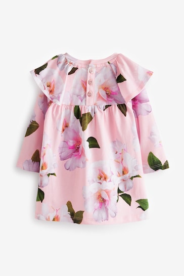 Baker by Ted Baker Pink Floral Jersey leather Dress
