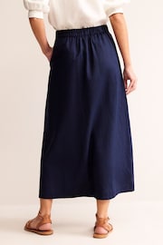 Boden Blue Florence Linen Midi Skirt - Image 2 of 5