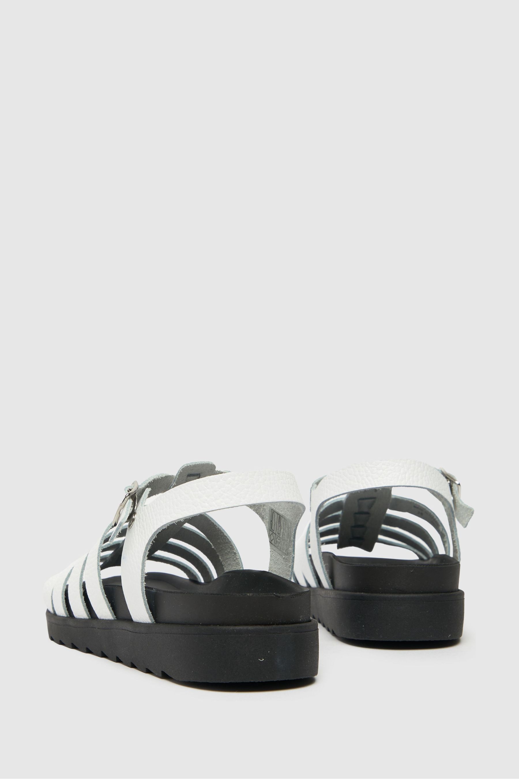 White striped best sale sandals