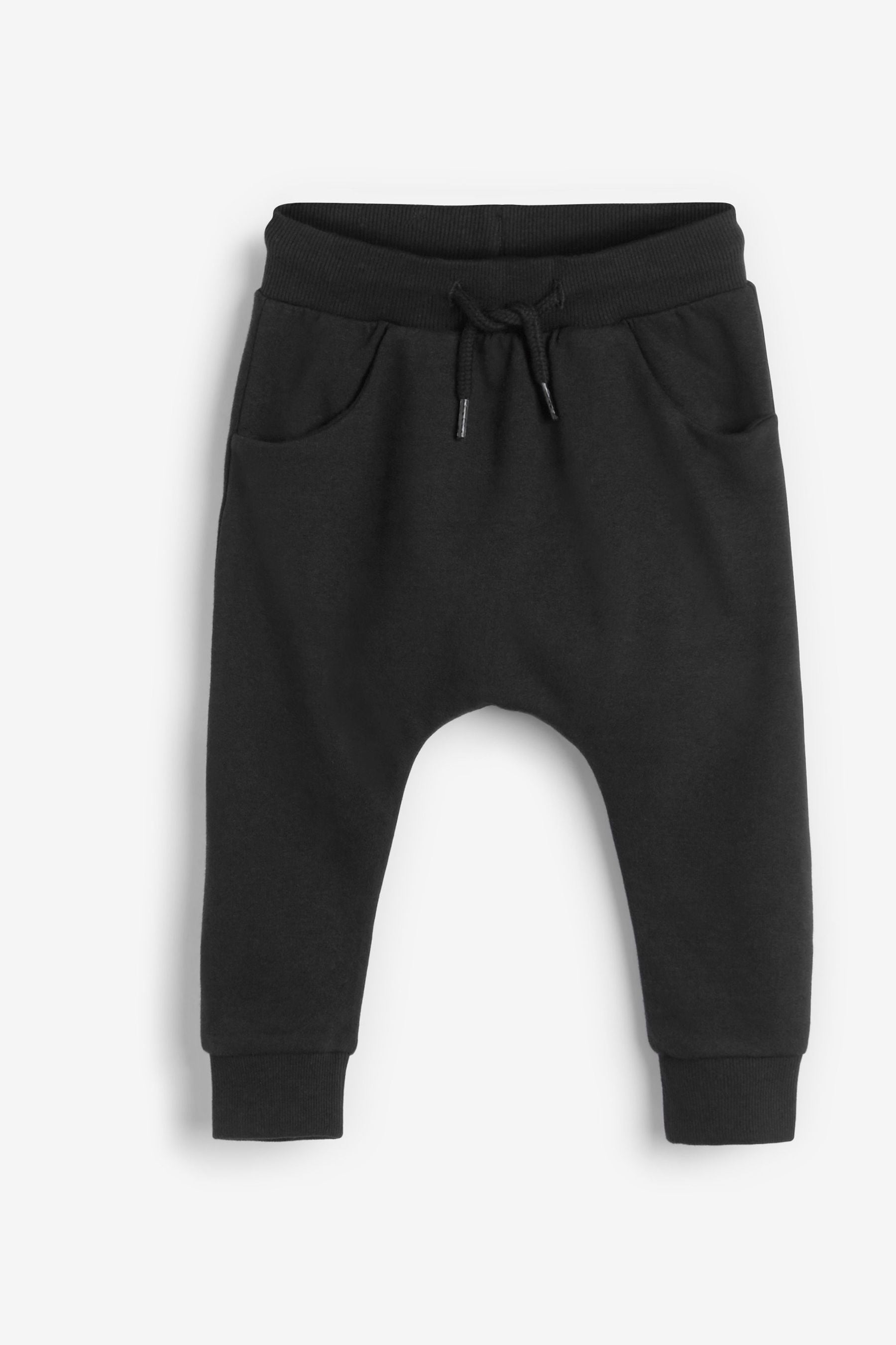 Buy Black Drop Crotch Joggers 3mths 7yrs from Next Qatar