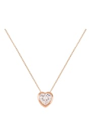Radley Ladies Love 18ct Rose Gold Tone Sterling Silver Clear Stone Heart Necklace - Image 2 of 6
