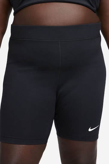 Nike Black Curve Sportswear Classics High-Waisted 8" Cycling Shorts