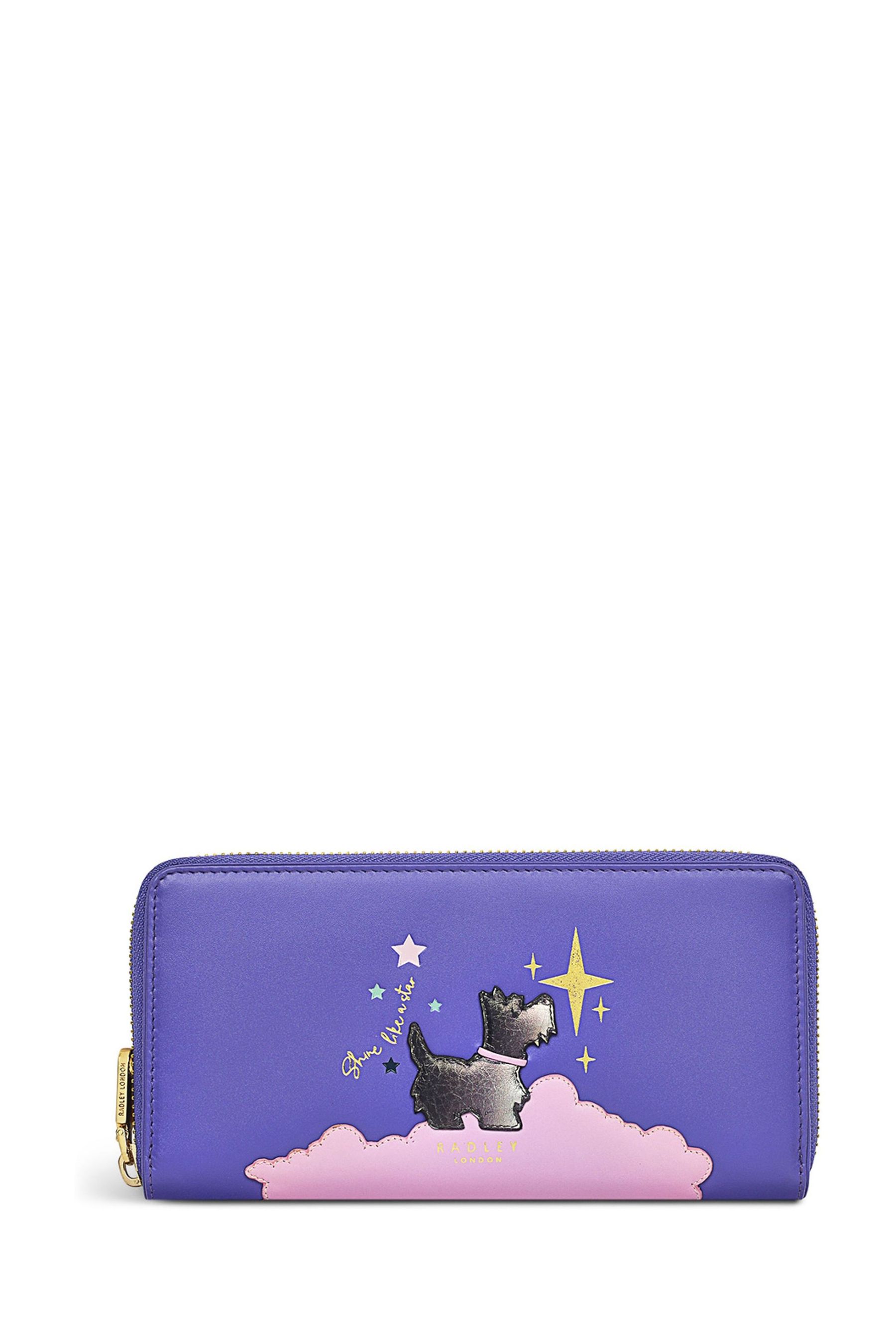 Buy Radley London Large Purple Shine Like A Star Zip Around Matinee Purse from Next Qatar