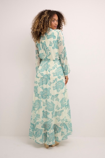 Cream Natural Samira Long Sleeve Maxi Dress