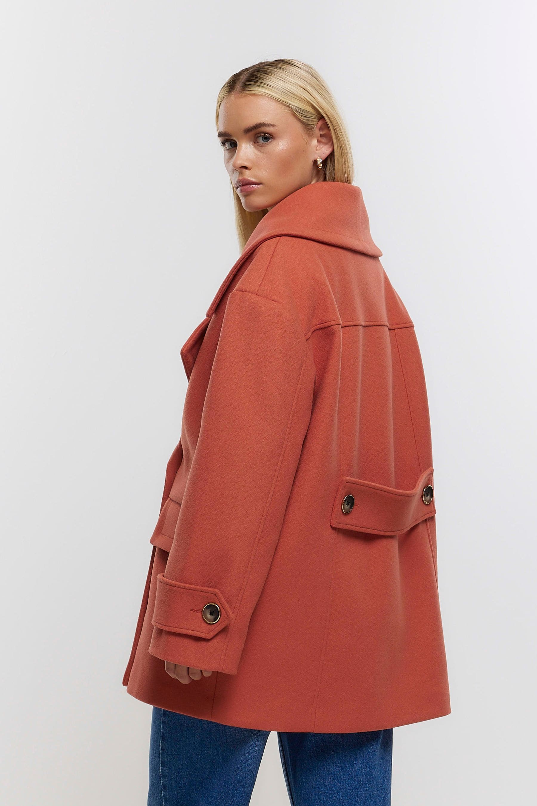 Buy River Island Pink Short Swing Coat from Next Netherlands