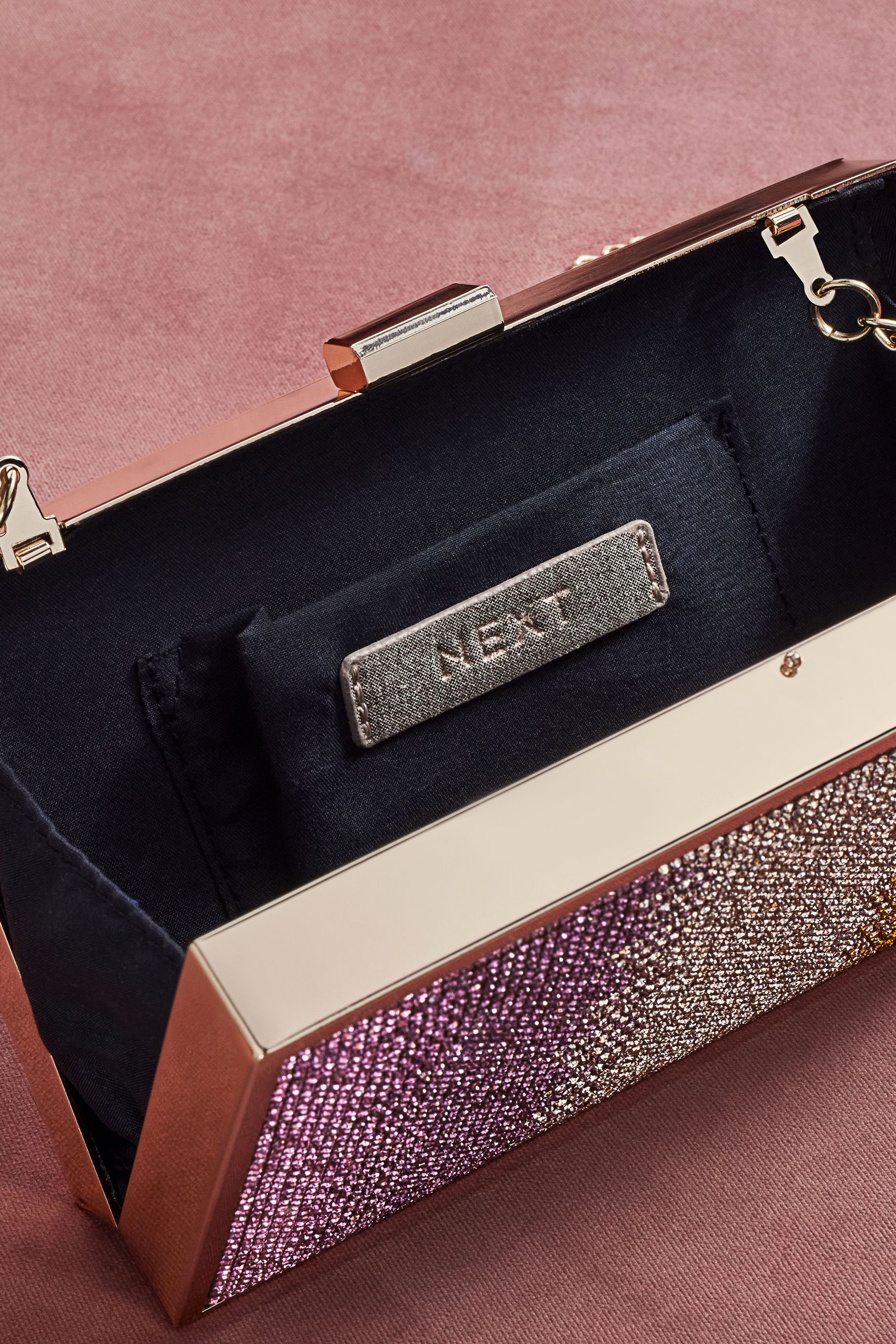 Ombre clutch bag top