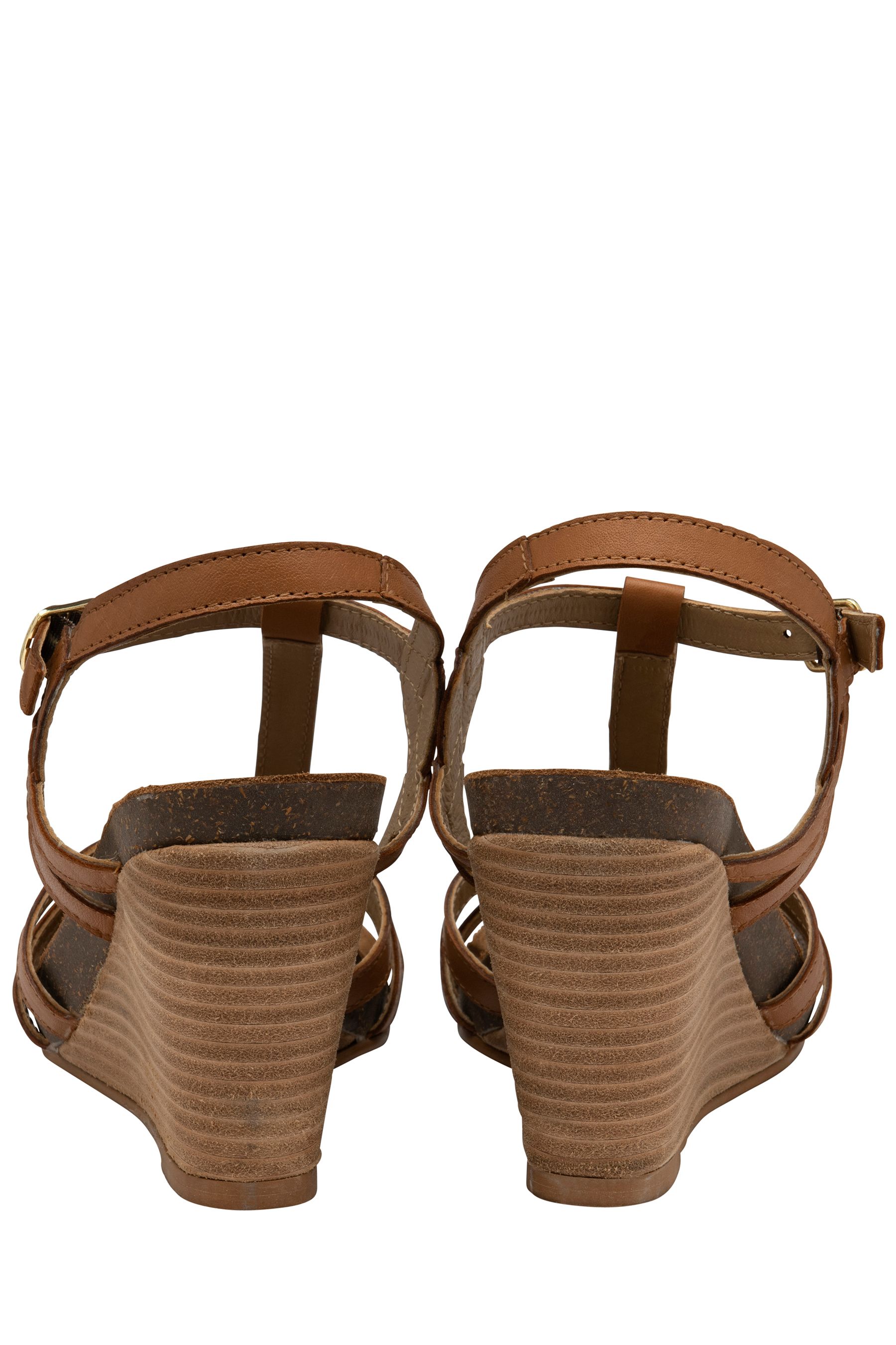 Buy Ravel Brown Leather Wedge Sandals With Strappy Upper from Next United Arab Emirates