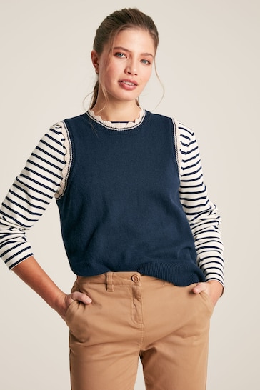 Joules Claudette Navy Knitted Tank Top