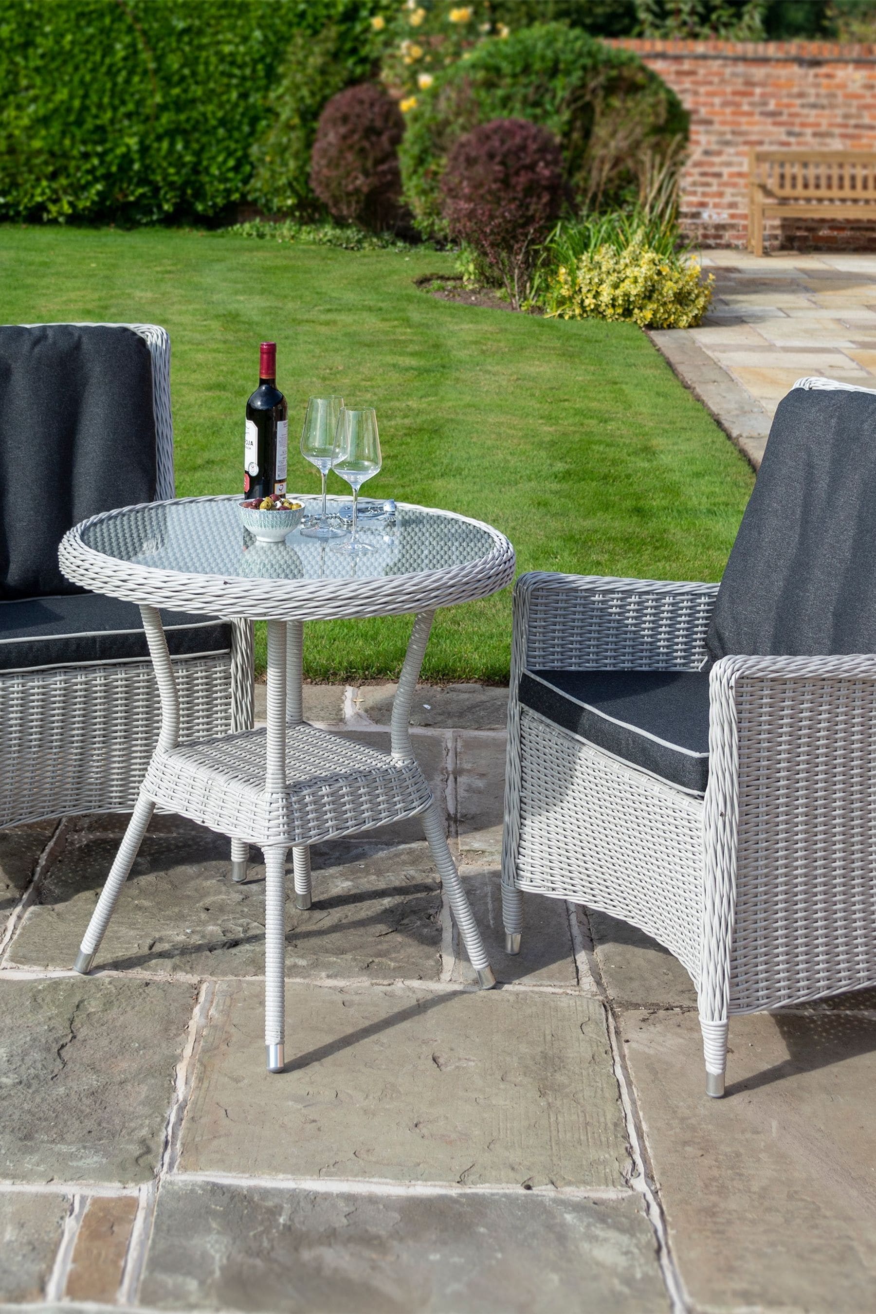 Buy Rowlinson Grey Garden Prestbury Rattan Effect Bistro Set from