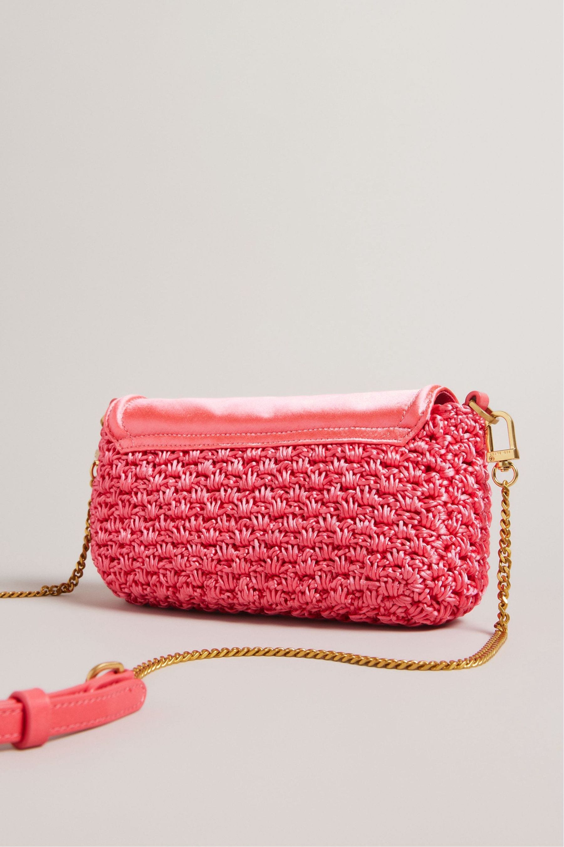 Buy Ted Baker Pink Tikyra Satin Crochet Cross Body Bag from Next Luxembourg