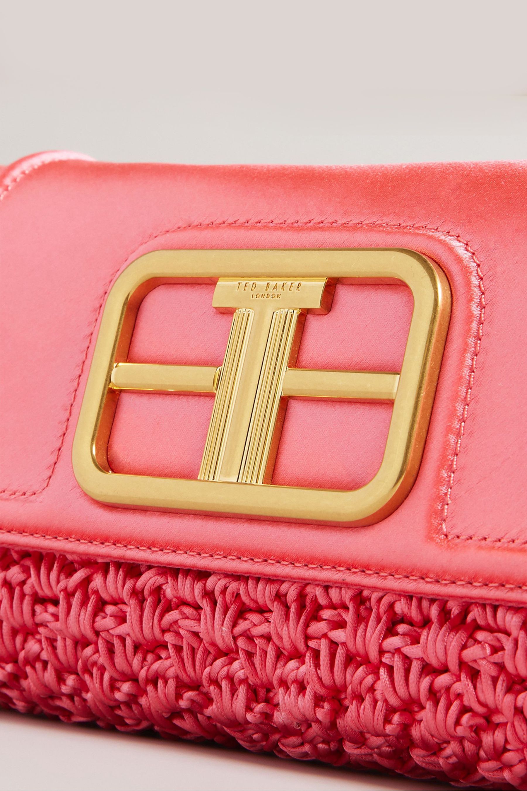 Buy Ted Baker Pink Tikyra Satin Crochet Cross Body Bag from Next Luxembourg