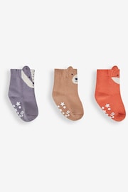 JoJo Maman Bébé Multi 3-Pack Woodland Extra Thick Socks - Image 2 of 2