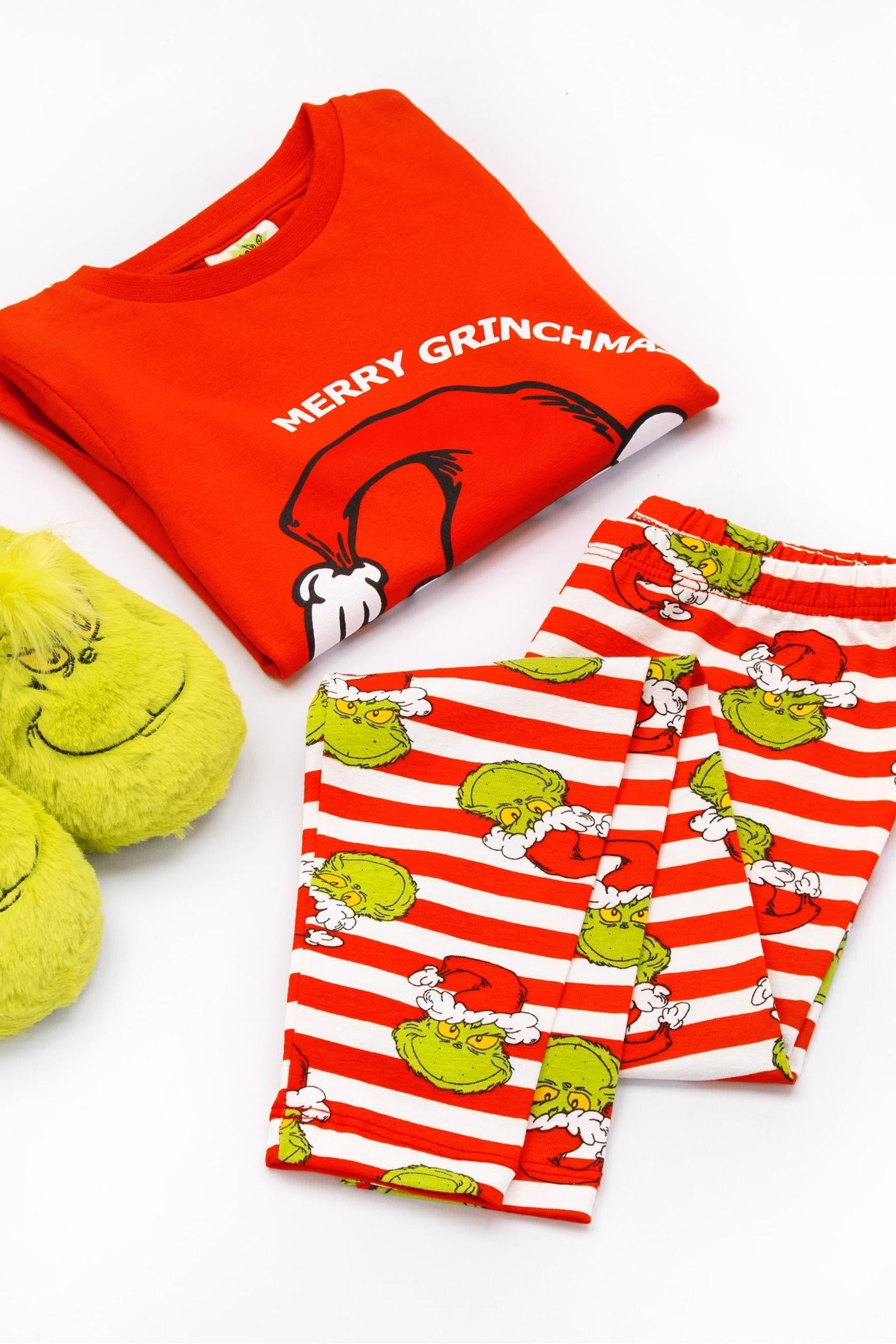 Buy Vanilla Underground Red The Grinch Boys Long Sleeve Long Leg Pyjamas Set from the Next UK online shop