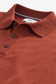 Red Regular Fit Knitted Polo Shirt - Image 6 of 7