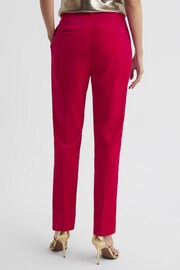 Reiss Pink Rosa Petite Velvet Tapered Suit Trousers - Image 5 of 7